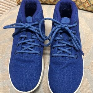 Allbirds Blue High-Top Sneakers with Padded Collar